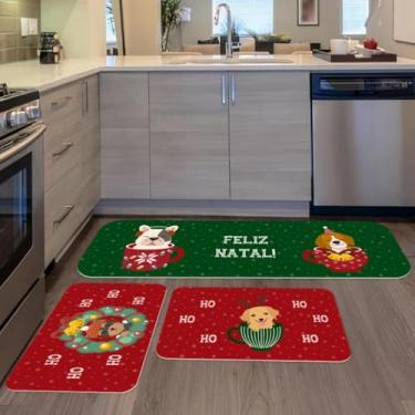 Imagem de Tapetes de Cozinha 3 Peças Antiderrapante Decorativo Home em Poliéster com Base de Borracha (05)