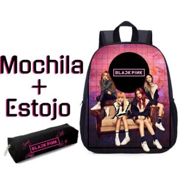 Imagem de Mochila E Estojo Kpop Black Pink,viagem, Escolar Luna - Open Sea