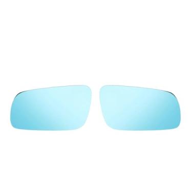 Imagem de Espelho retrovisor aquecido lateral branco azul para carro compatível com vw golf 4 jetta mk4 passat b5 bora(Blue Pair)
