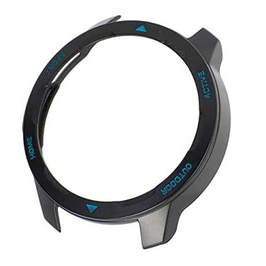 Imagem de KIMISS Capa Protetora de TPU para Relógio Inteligente para Mi Watch Color 2 e - Capa Protetora Resistente a Arranhões para Uso Diário (Letra Azul Sobre Preto)
