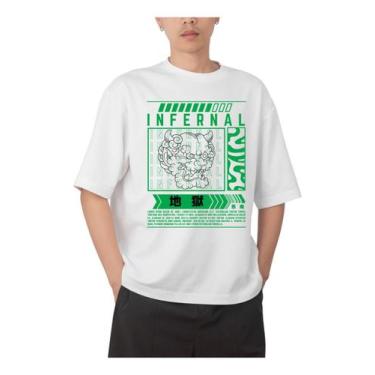 Imagem de Camiseta Oversized Japão Oni  Caux, Branco, GG