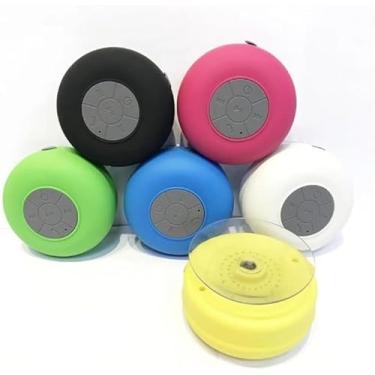 Imagem de Caixa de Som Bluetooth à Prova d'Água para Banheiro, Alto-Falante Portátil com Ventosa, Multicores (Azul)
