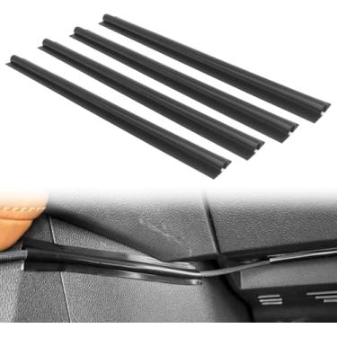 Imagem de 4 peças de capa de fio oculto para carro - organizador de cabos de PVC com abertura automática - protetor oculto de cabo adesivo para USB, áudio e vídeo