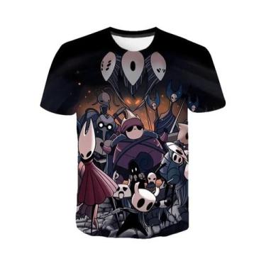 Imagem de Camisetas Casuais Infantis Com Estampa De Desenho Animado Hollow Knigh