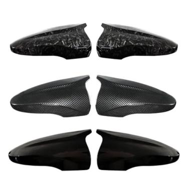 Imagem de 2 pçs asa lateral do carro espelho retrovisor capa Compatível com vw jetta mk6 /vw passat b7/scirocco besouro cc/eos add-on tampas(Gloss Black)