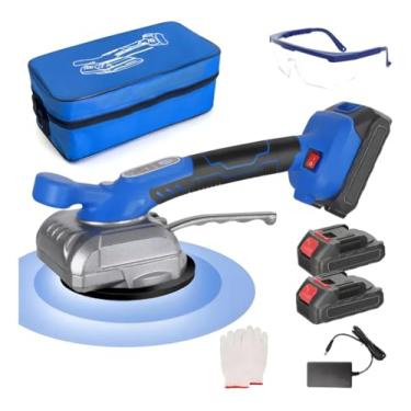 Imagem de NOVEVE Maquina De Assentar Piso Porcelanato Profissional 2 Baterias Azul 127/220v