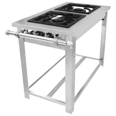 Imagem de Fogão Industrial Inox A Gás 2 Bocas Linha Maxi Mmi2 Venâncio