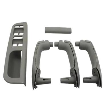 Imagem de Compatível com VW Bora/Golf 4 /MK4/Jetta 1999-2004 Kit de cobertura de maçaneta de fibra de carbono para porta de carro com volante à esquerda LHD Maçaneta(Gray 5pcs)