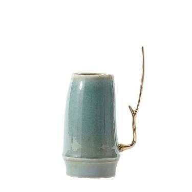 Imagem de Vaso chinês zen cerâmica flor decoração sala de estar vaso decoração estudo estante decoração entrada vasos de flores