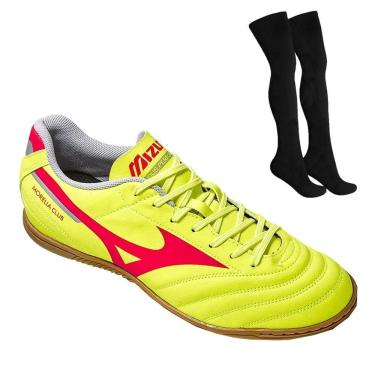Imagem de Kit Chuteira Futsal Mizuno Morelia Club + Par de Meião