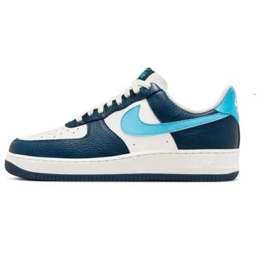 Imagem de Nike Tênis masculino Air Force 1 '07, Azul marinho/vela/marfim pálido/azul báltico, 38