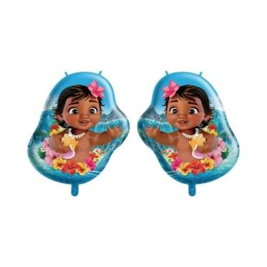 Imagem de Conjunto De Balões Moana Aventura No Oceano Decoração Para Chá De Bebê