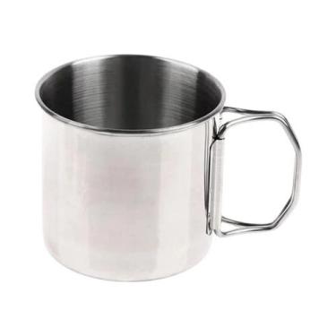 Imagem de Copo Dobrável Portátil De Aço Inoxidável Com Mosquetão Para Acampament