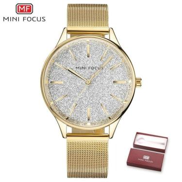 Imagem de Relógio Feminino Mini Focus Mf0044l à Prova D'água Branco