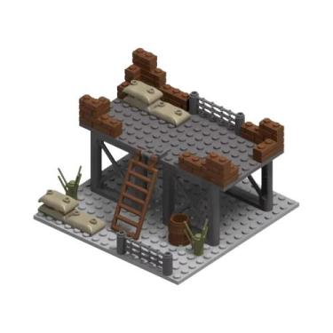 Imagem de Blocos De Montar DIY: Modelo De Torre De Observação De Base Militar Da