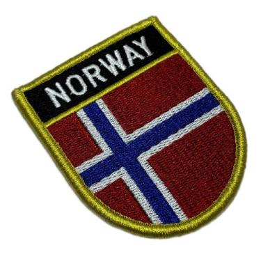 Imagem de BP0054EV01 Bandeira Noruega Patch Bordado Fecho Contato - BR44