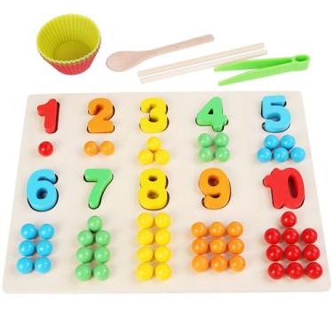 Imagem de Pegboard Toy Wooden Number Early Learning Color Matching - Taiyuanketa