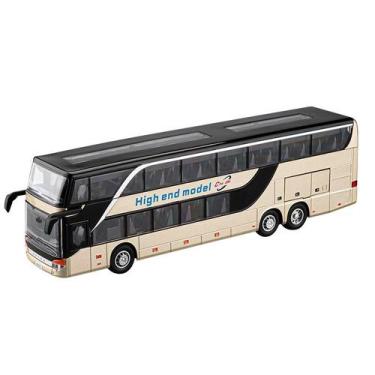 Imagem de Ônibus de brinquedo de dois andares modelo em liga leve em escala 1:30