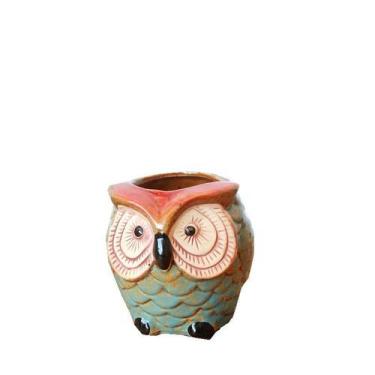 Imagem de Vaso de flores Vaso cerâmico de desenho animado de coruja para plantas