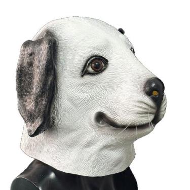 Imagem de Máscara realista de resina branca para cães para cosplay de Halloween 