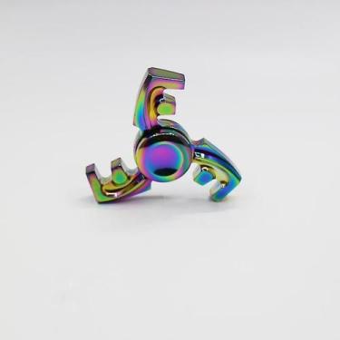 Imagem de Hand Spinner Rainbow Three Blades Axe Zinc Alloy Kids 2+ Anos - Gloome