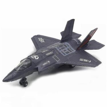 Imagem de Avião Toy Alloy F-35 Fighter com música e LED de 22 cm preto - Gloome 