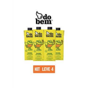 Imagem de Suco De Laranja 100% Do Bem 1L - Kit 4 Unidades
