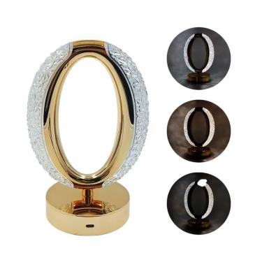 Imagem de Luminária Oval de Mesa USB Led 03 Branco Frio Quente Neutro