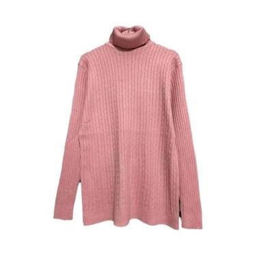 Imagem de Suéter Masculino De Inverno Grosso E Quente Com Gola Alta, Pulôver Sli