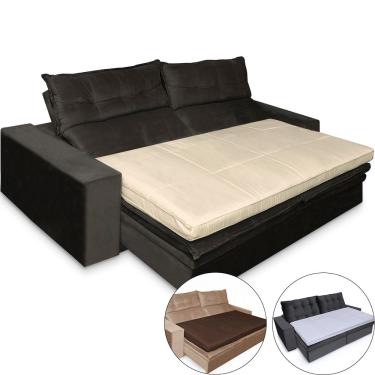 Imagem de Pillow Top para Sofá Retrátil e Reclinável de Fibras Macias Futon Almofada 200x100cm - bf Colchões