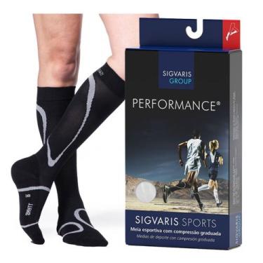 Imagem de Meia Compressiva para Esportes  Sigvaris Performance  20-30mmHg - Pret