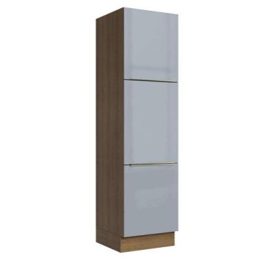 Imagem de Paneleiro 60 cm 3 Portas Lux Madesa, Rustic/Cinza