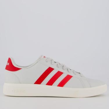 Imagem de Tênis Adidas Grand Court Base 2.0 Cinza e Vermelho-Masculino