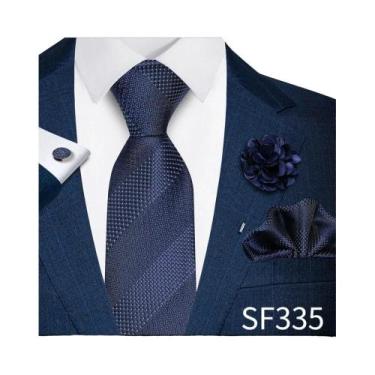 Imagem de Conjunto De Gravata Masculina Roxa Paisley Com Lenço De Bolso E Abotoa