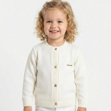 Imagem de Casaco Liso Tricô Kids Menina Off White Pérola
