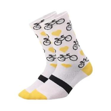 Imagem de Meias Esportivas Masculinas E Femininas, Malha Elástica De Secagem Ráp