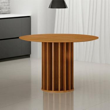 Imagem de Mesa para Sala de Jantar Redonda 108cm Mdf Flora Cinamomo