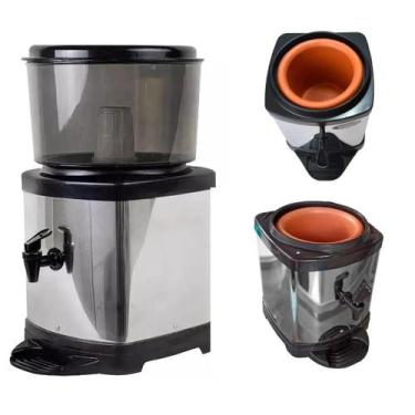 Imagem de Filtro Bebedouro Água Inox Cuba De Barro 6l Boia Cerâmica - JodiShop