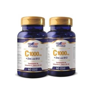 Imagem de Vitamina C 1.000mg + Zinco + B12 Kit 2x 60 Cápsulas-Unissex