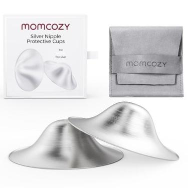 Imagem de Protetores de Mamilos Momcozy 999 Silver XXL - Copos de Amamentação Pr