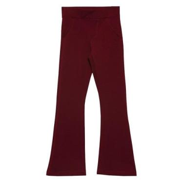 Imagem de Calça Look Jeans Montaria Flare - VINHO - 20, 20, Vinho