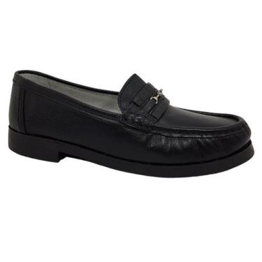 Imagem de Mocassim Masculino em Couro Legitimo Preto 3096 - BRAS AMÉRICA, 41, Pr