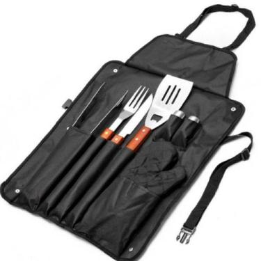 Imagem de Kit Churrasco Com Avental 8pçs - tudopravoce