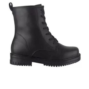 Imagem de Bota Feminina Mooncity 71128 Cano Baixo com Salto Anabela, Preto, 36