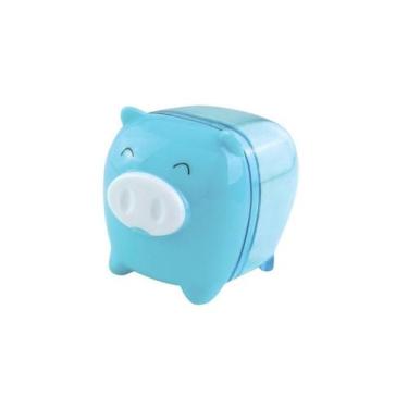 Imagem de Apontador Com Depósito Tris Porquinho, Azul
