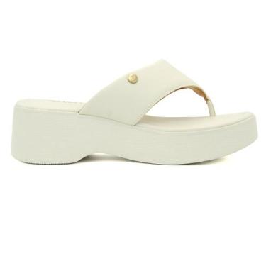 Imagem de Tamanco Via Uno Original Anabela Plataforma Feminino 003, 37, Off, Whi