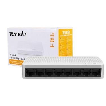 Imagem de Hub Adaptador Multiporta Tenda S108 Desktop Switch / 8 Portas / 10/100
