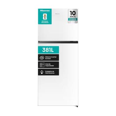 Imagem de Geladeira Hisense Duplex Frost Free Inverter 379L RT375N3EWA1 Branco 110V