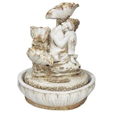 Imagem de Fonte de Água Decorativa Resina 3 Quedas do Buda Sonhador  - M3 Decora