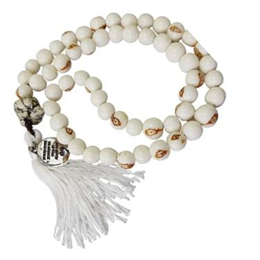 Imagem de Japamala 54 Contas Semente de Açaí Ho'Oponopono (Branco)